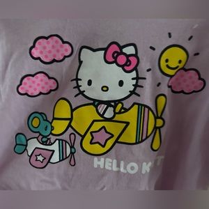 Hello Kitty Sanrio T Shirt Kinda Baby Tee Kawaii Pastel Pink Size XS